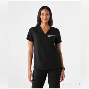 Figs Black Catarina Scrub Top